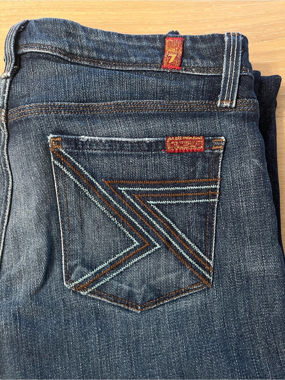 7 For All Mankind Women's Bootcut Jeans - Dark Blue Denim